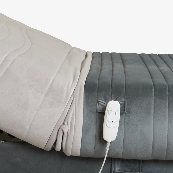 REMINGTON | מיטה וחצי מתכווננת חשמלית בשילוב גווני אפור כהה ובהיר
