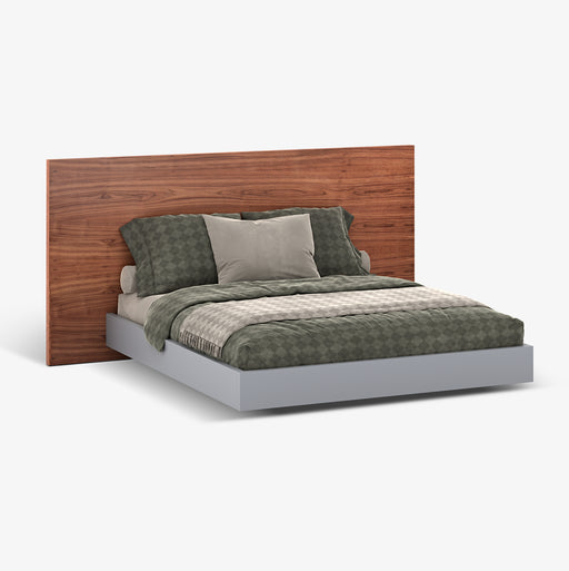 מעבר לעמוד מוצר Origin | מיטה סקנדינבית ייחודית בשילוב גווני אפור ואגוז אמריקאי