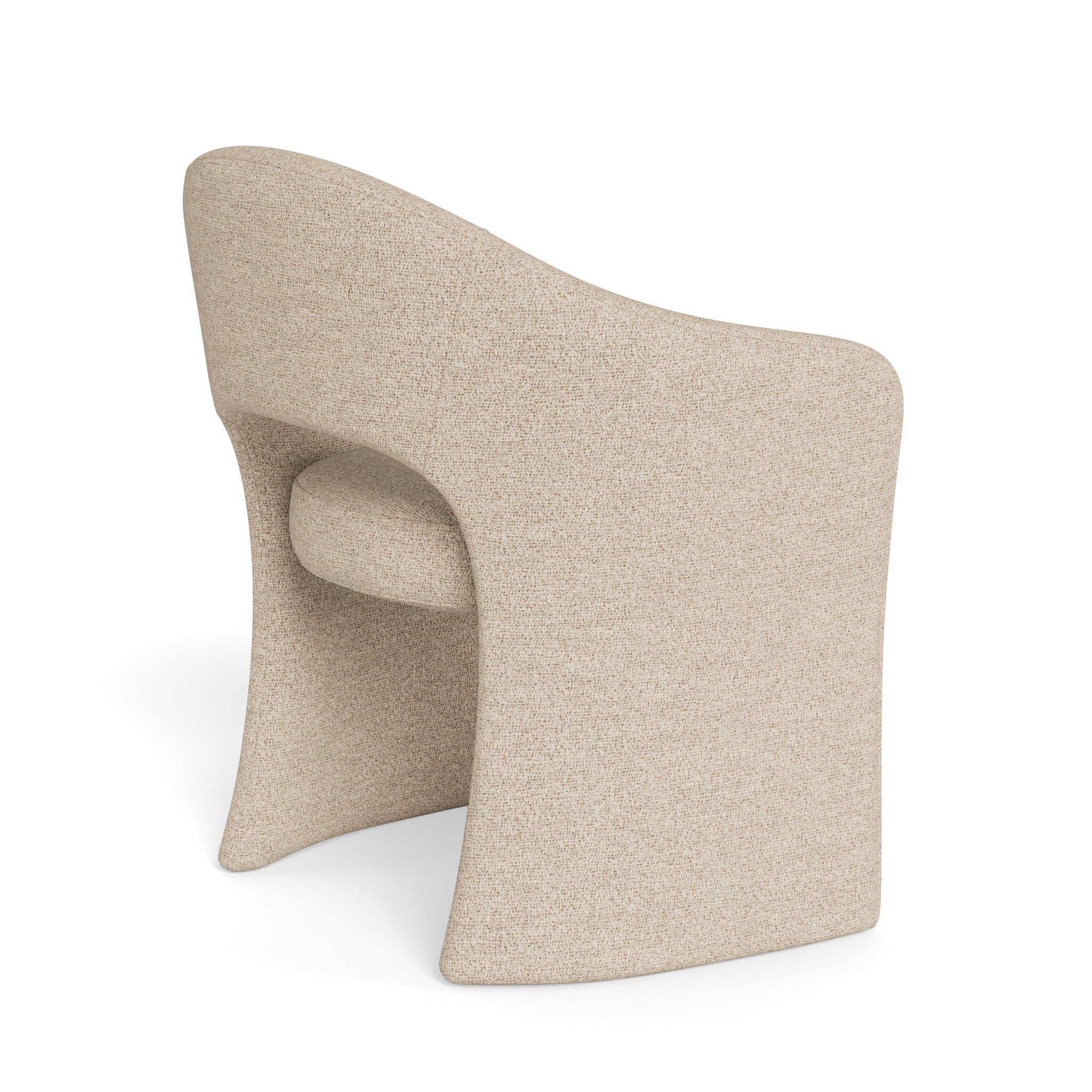 BRICKO | כיסא מרופד בבד בוקלה עם משענות יד - KUALA