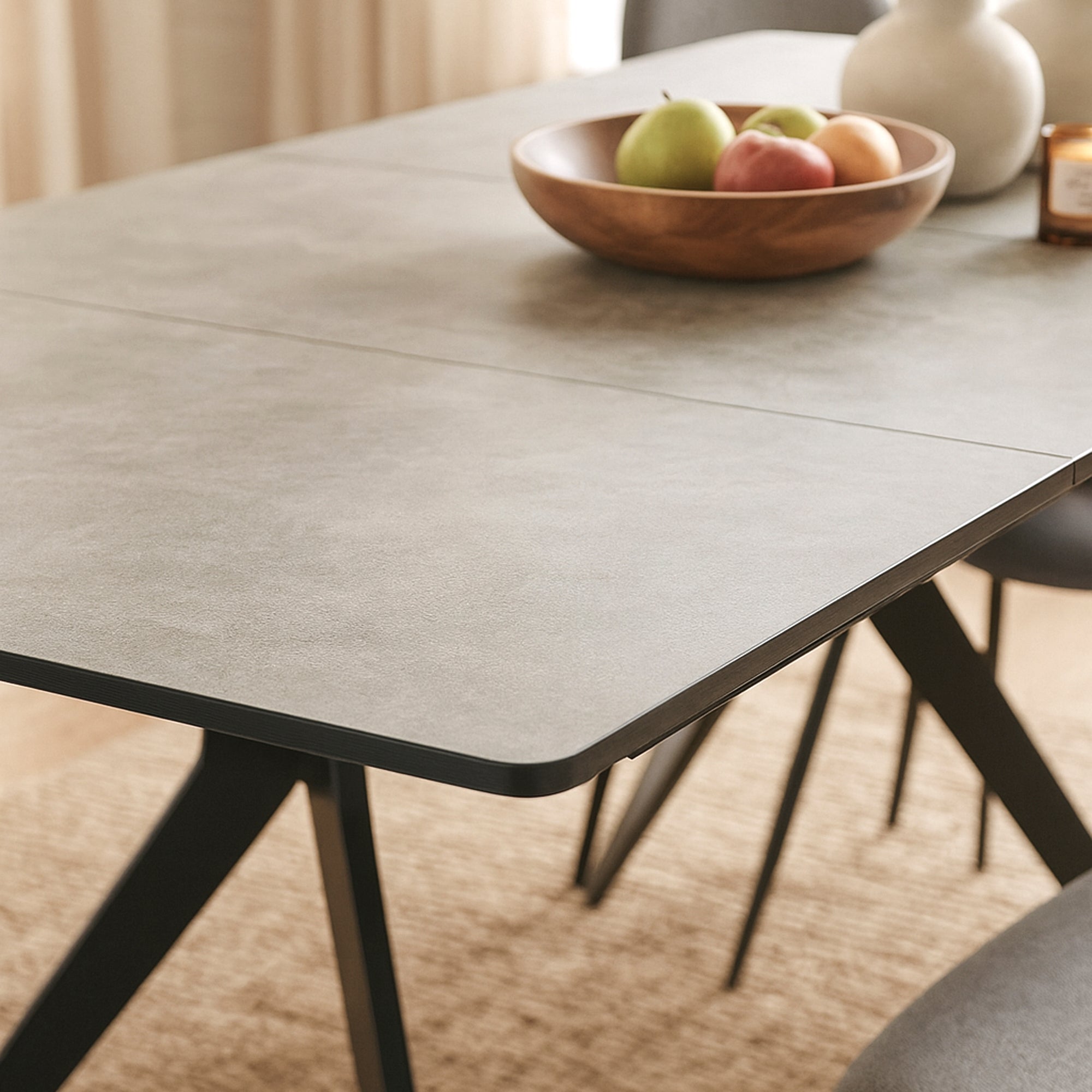 INGARO | שולחן אוכל מלבני 120/80 ס"מ, נפתח ל-200 ס"מ, עד 8 סועדים