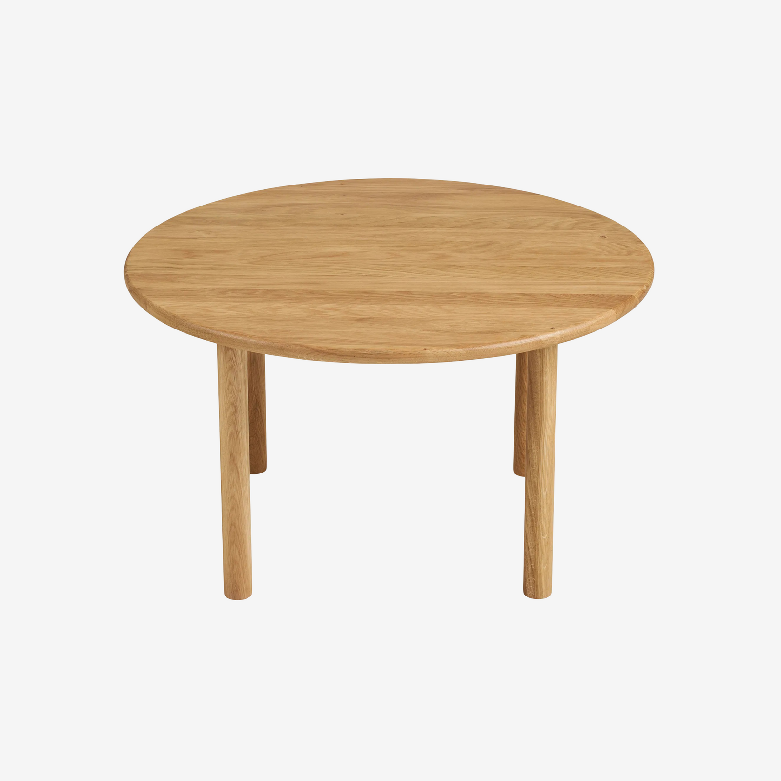 NABE | שולחן סלון עגול מעץ אלון מלא, קוטר 70 ס"מ