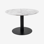 YELVA | שולחן סלון עגול משיש ומתכת, קוטר 70 ס"מ