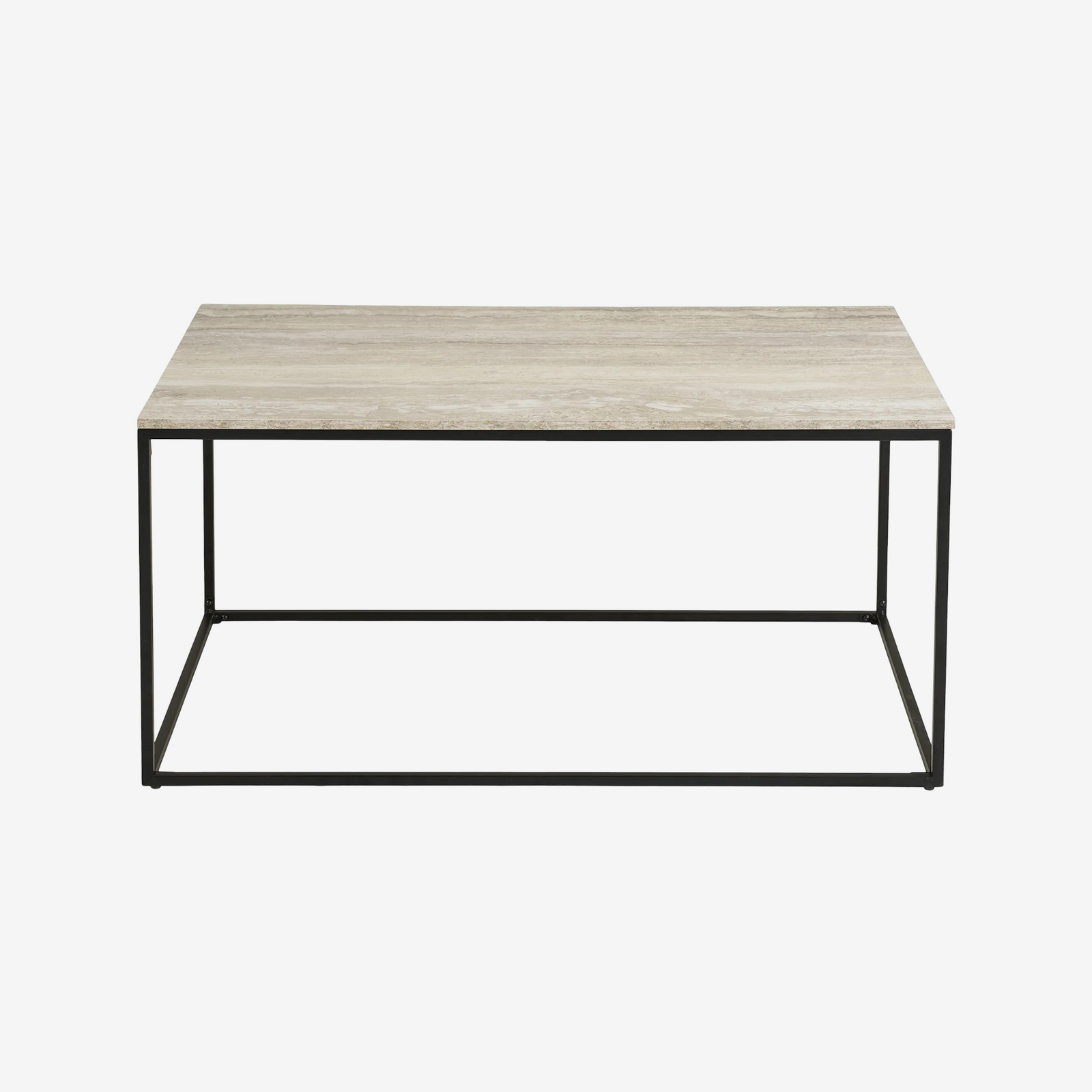 KURI | שולחן סלון מלבני ממלמין ומתכת 90/60 ס"מ