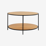 GLEZA | שולחן סלון עגול ממלמין ומתכת, קוטר 80 ס"מ - KUALA