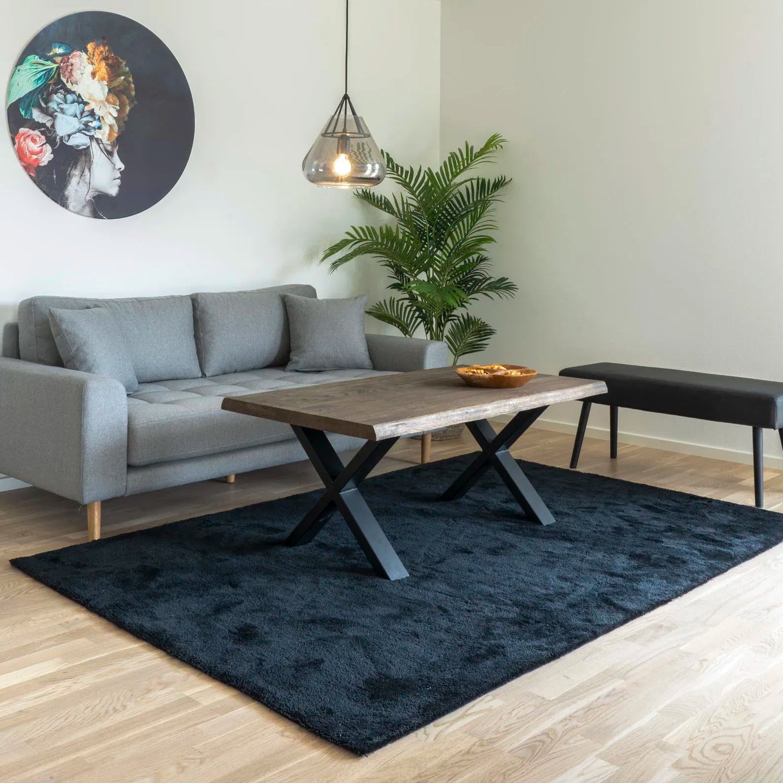 NORDO | שולחן סלון מעץ אלון, בשילוב רגליי מתכת 7020 ס"מ - KUALA