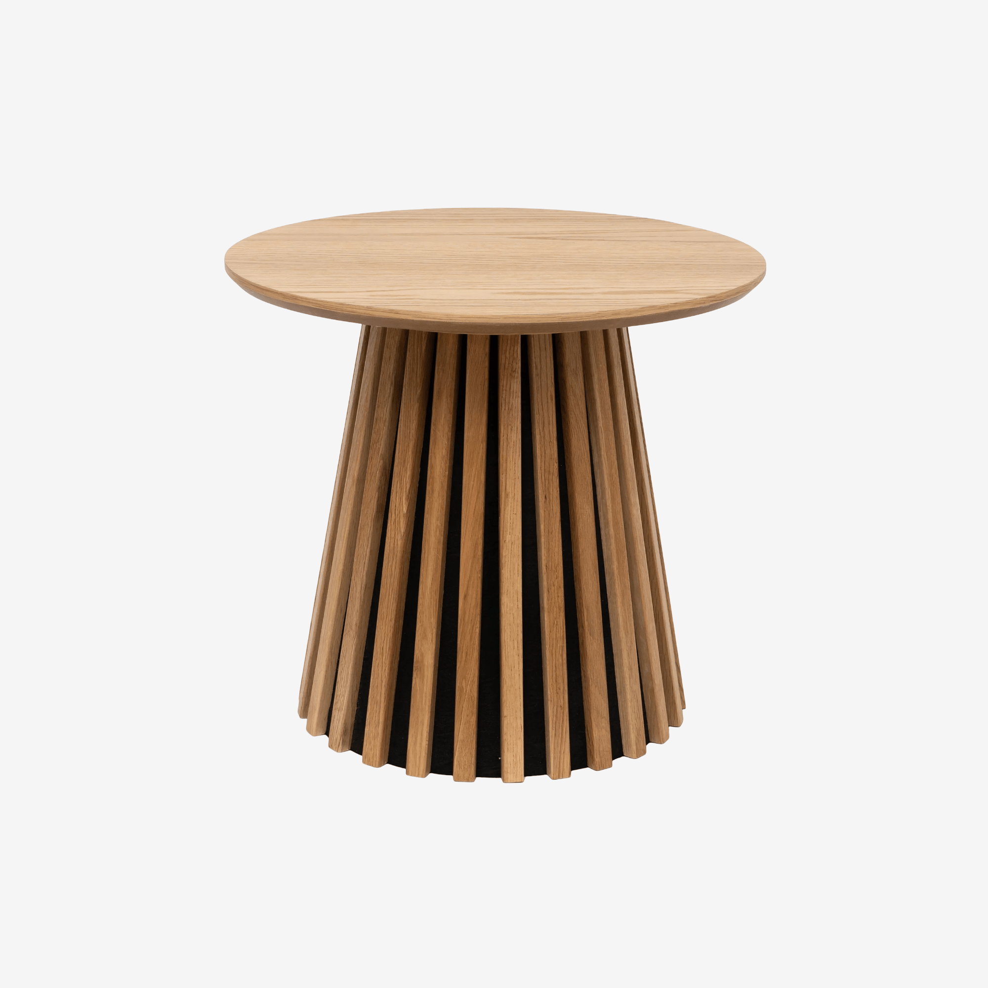 MIYIBA | שולחן צד עגול מעץ, קוטר 50 ס"מ