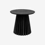 MIYIBA | שולחן צד עגול מעץ, קוטר 50 ס"מ