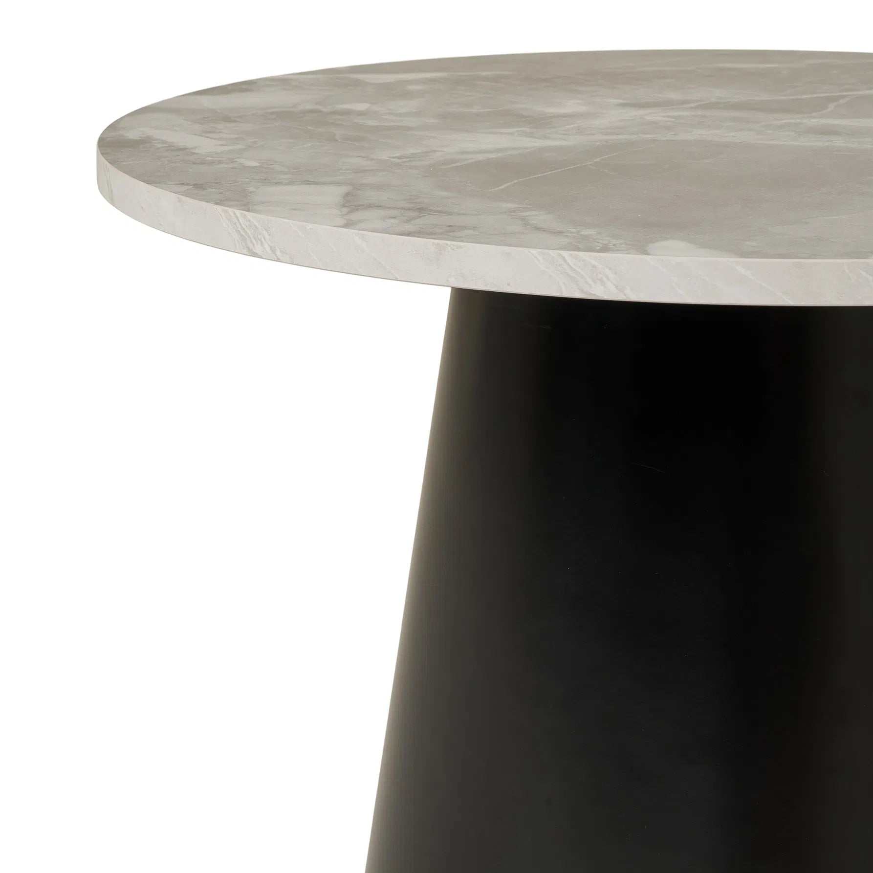 NORDI | שולחן סלון עגול מעץ, דמוי שיש קוטר 60 ס"מ﻿ - KUALA