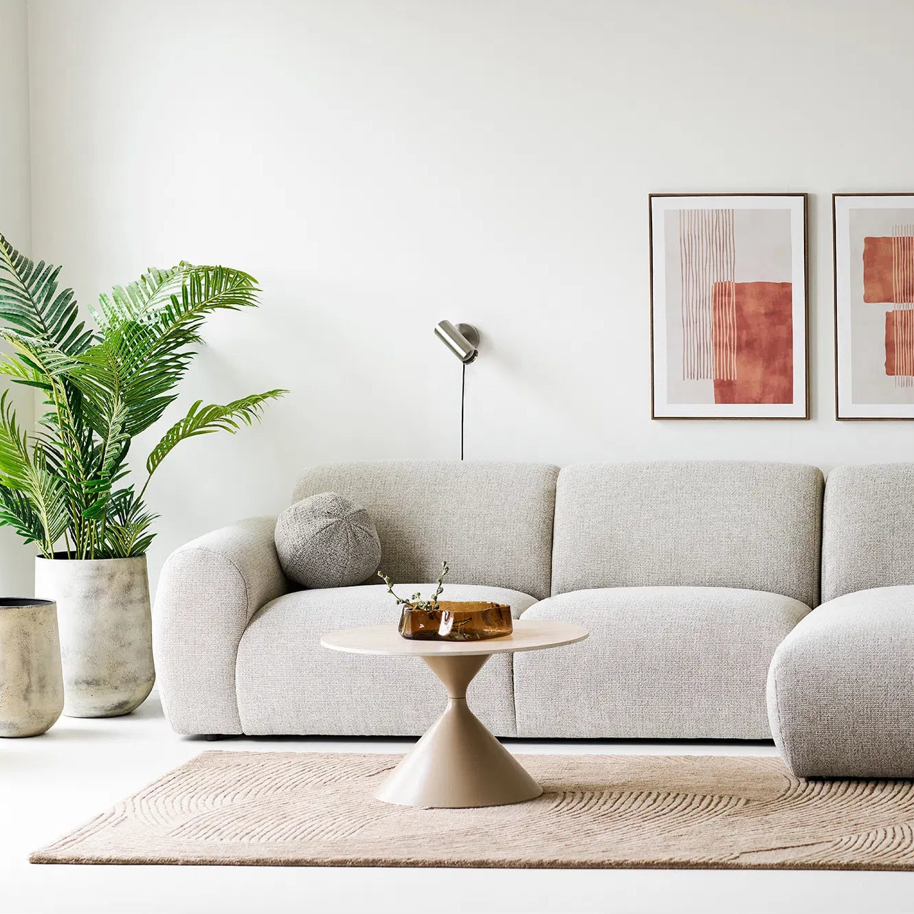 ORASKE | שולחן סלון עגול ממתכת וקרמיקה, קוטר 70 ס"מ - KUALA