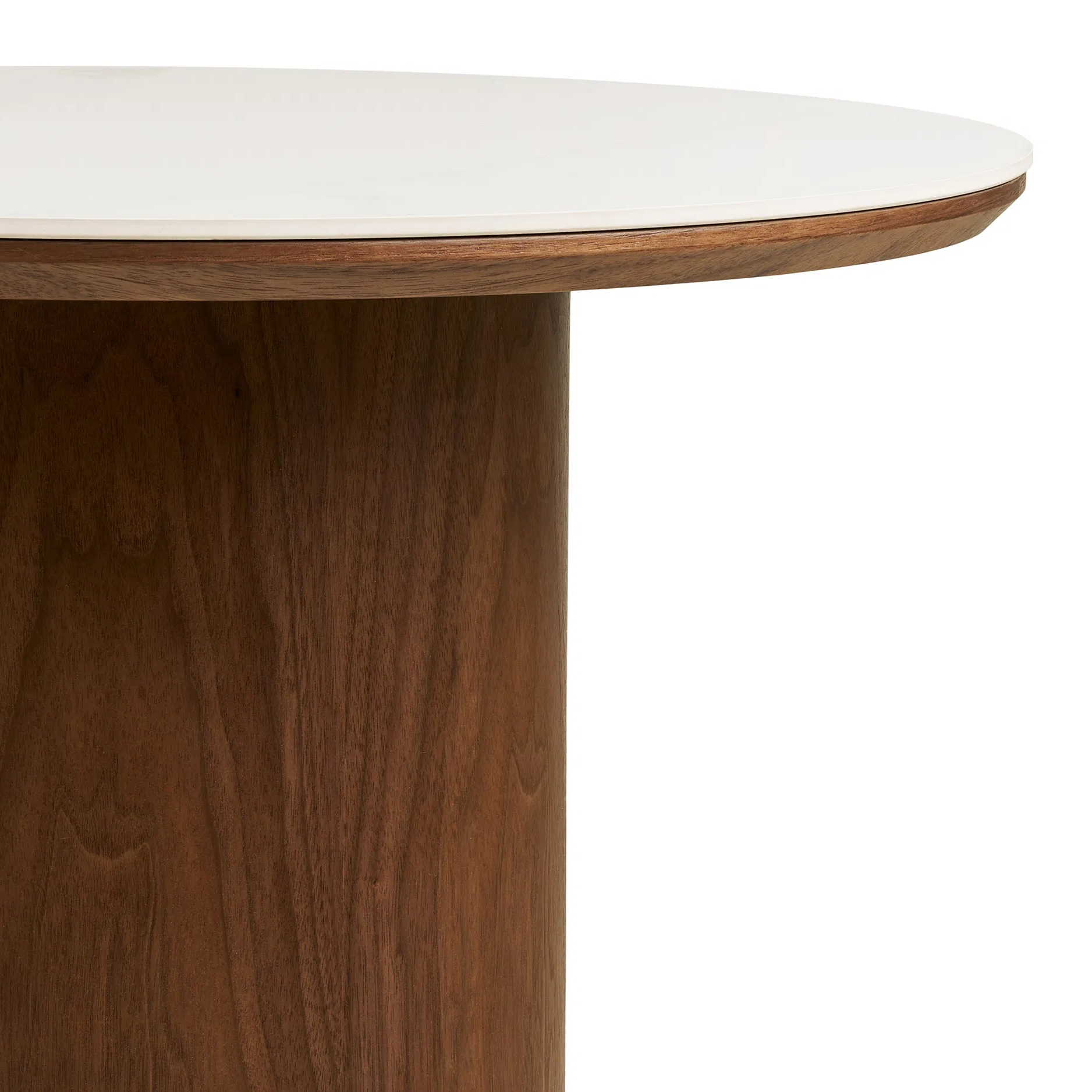 DAGB | שולחן סלון עגול מקרמיקה ועץ, קוטר 60 ס"מ