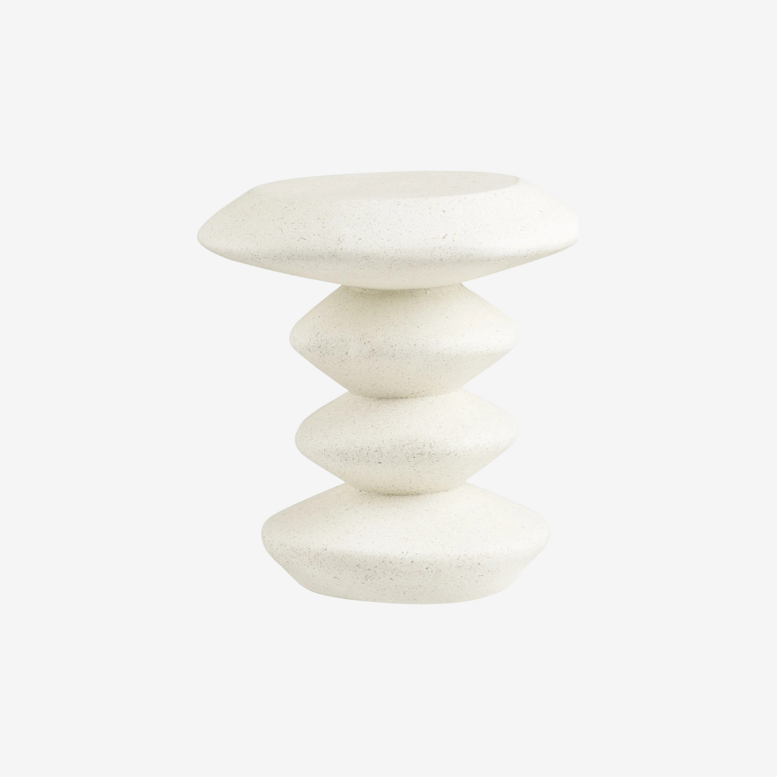 NANUYO | שולחן צד עגול מפייברקליי, קוטר 36 ס"מ