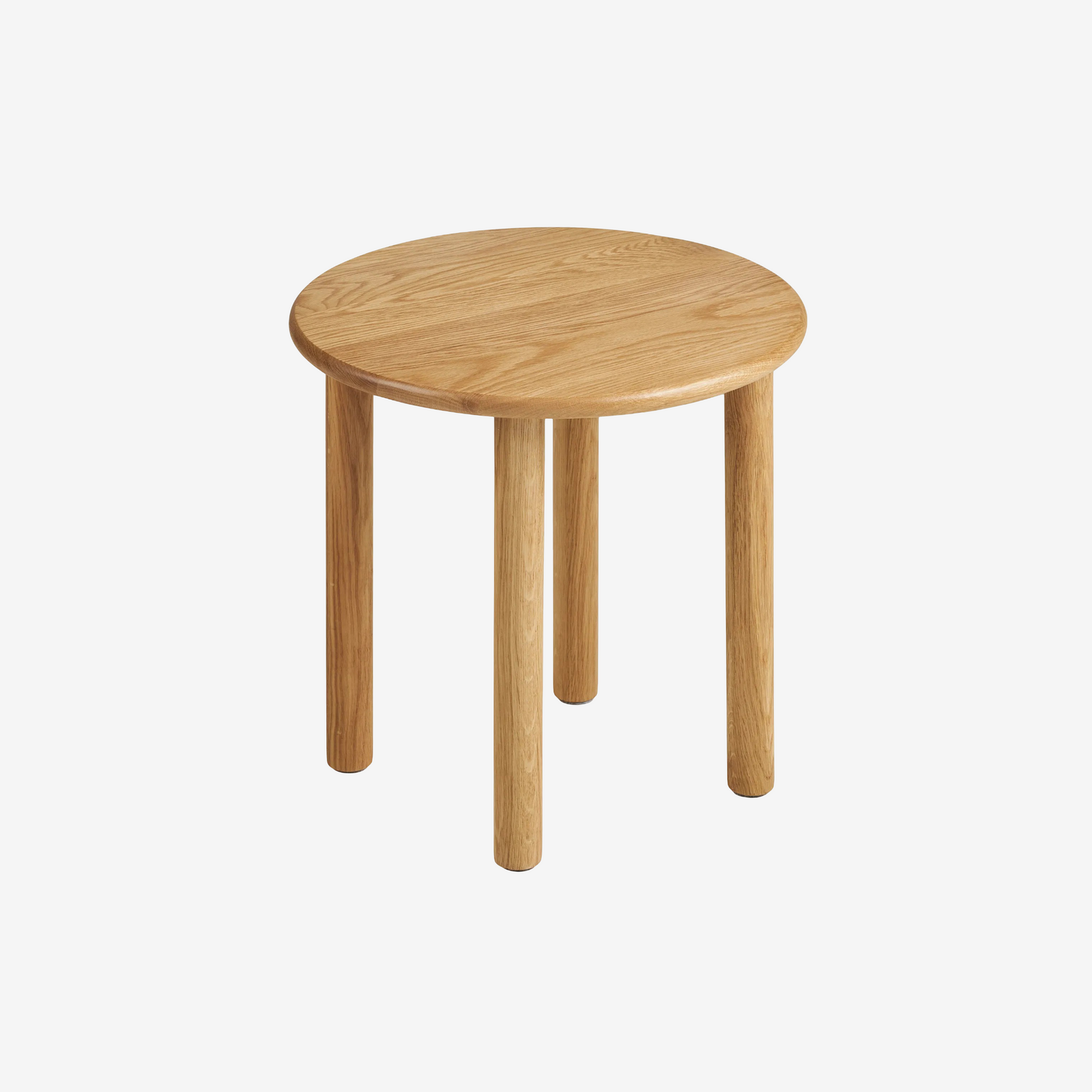 YIBEZO | שולחן צד עגול מעץ מלא, קוטר 40 ס"מ