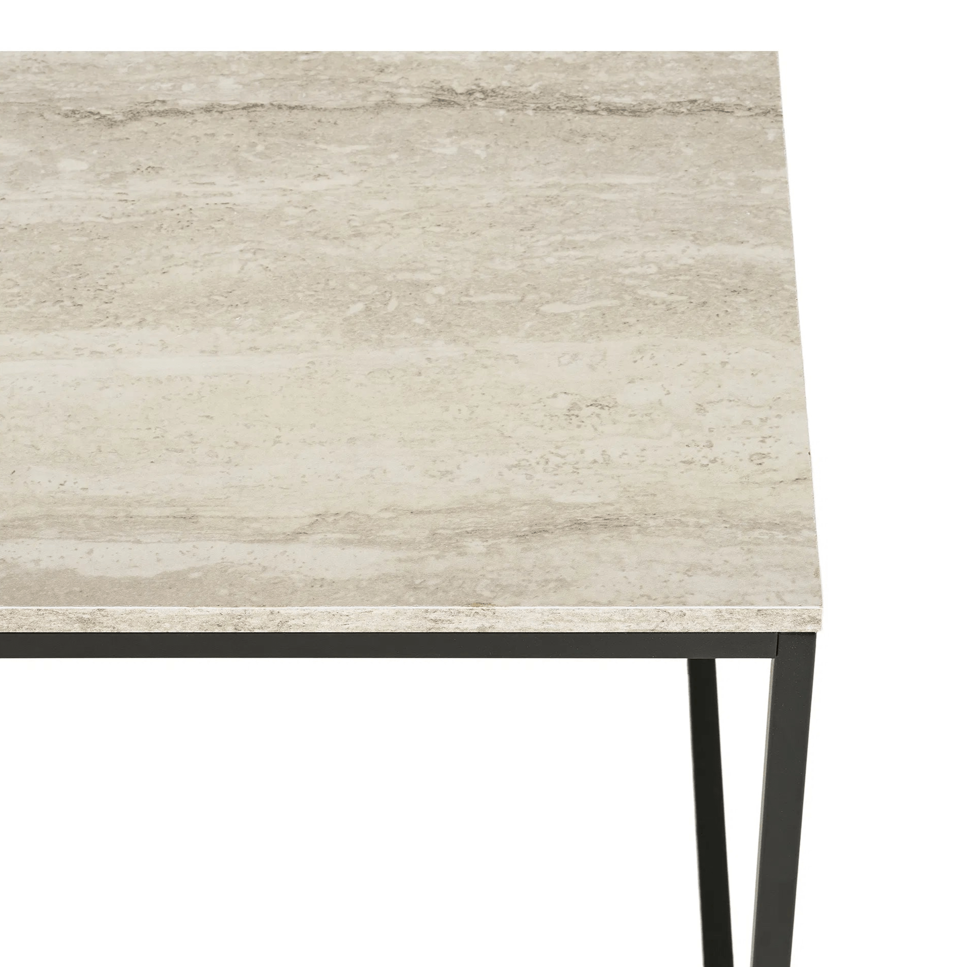 LIRA | שולחן צד ריבועי ממלמין ומתכת, 45/45 ס"מ - KUALA