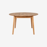 VINEA | שולחן פינת אוכל עגול קוטר 118 ס"מ, נפתח ל-158 ס"מ עד 8 סועדים