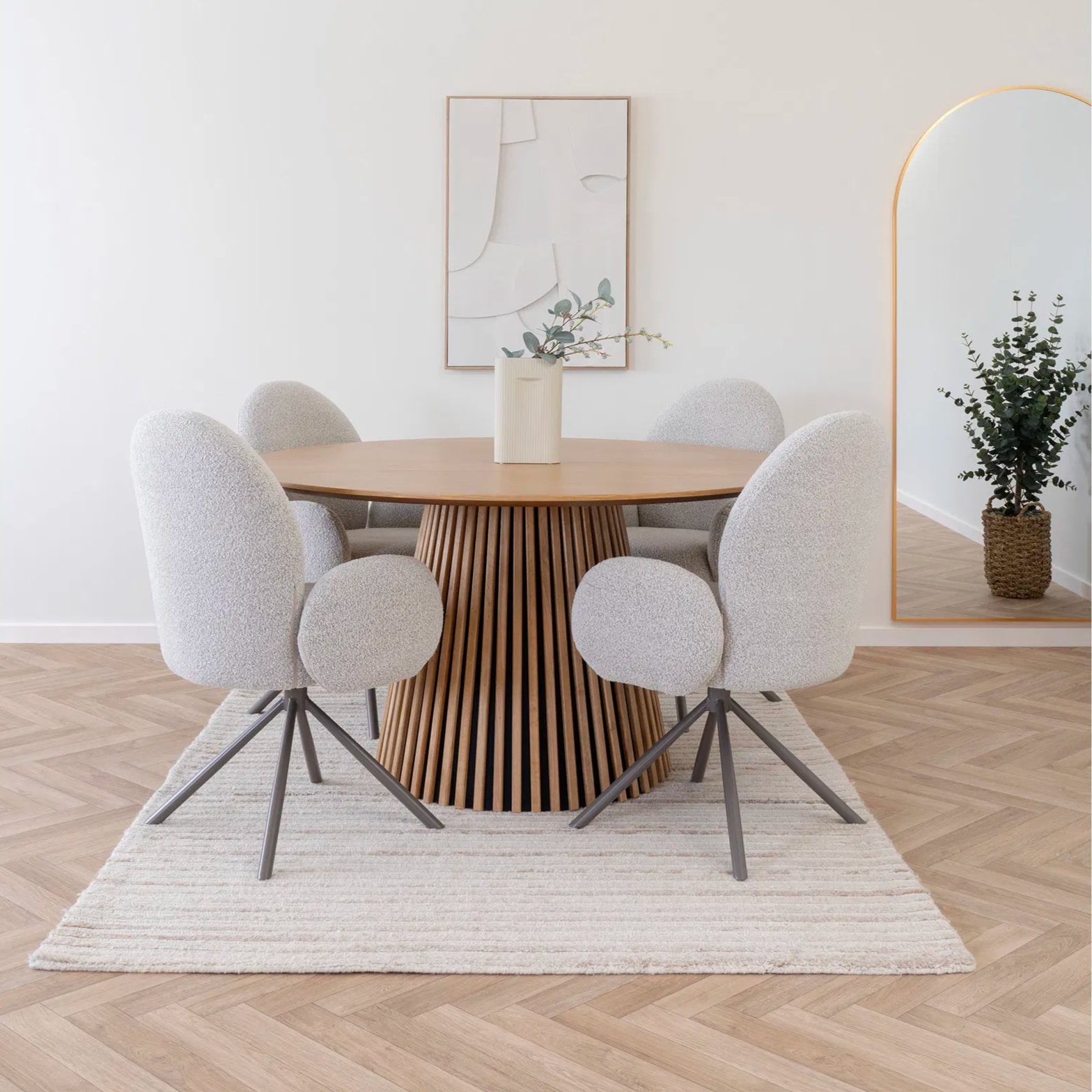 TEBO | שולחן אוכל עגול קוטר 120 ס"מ או 140 ס"מ