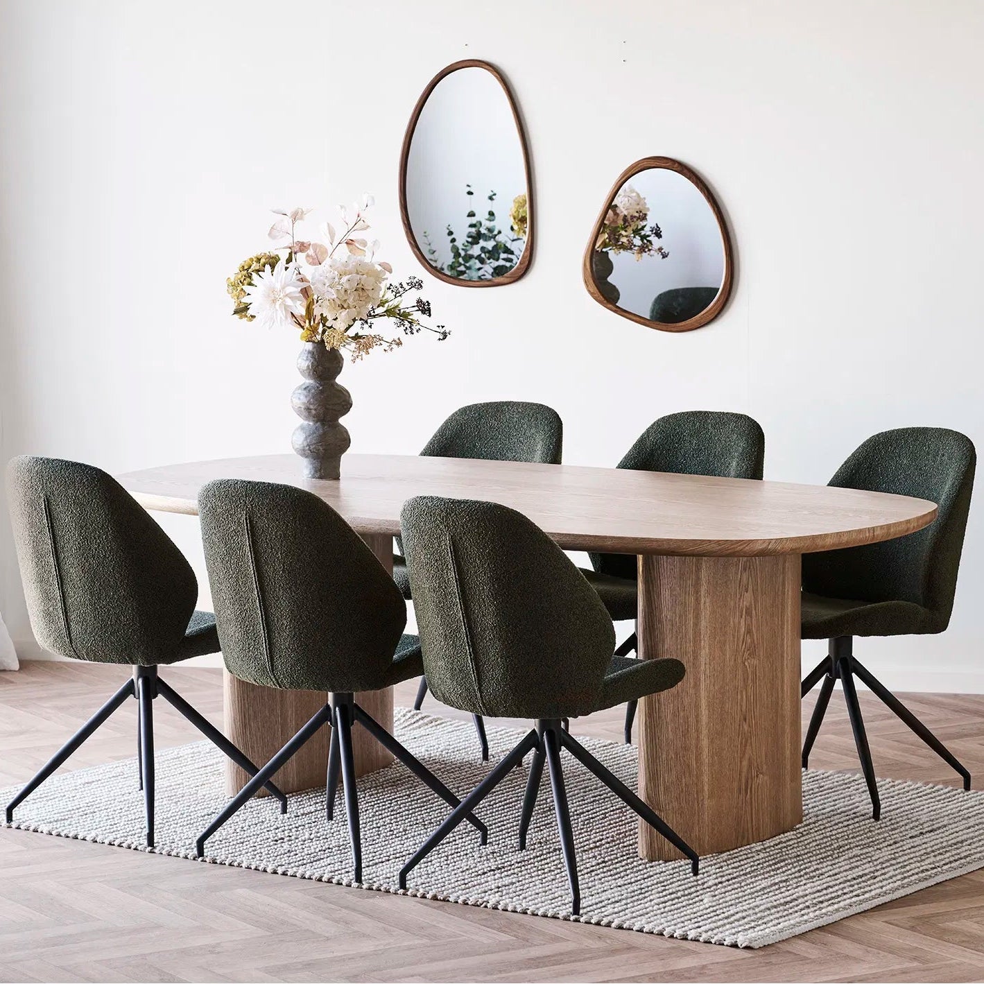 ZERON | שולחן אוכל אובלי מעץ, 11010 ס"מ - KUALA