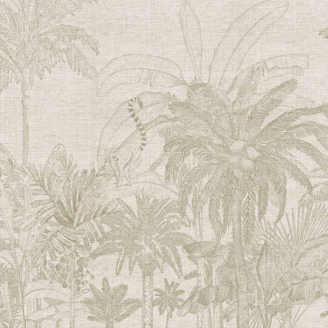 NOXUT | טפט ג’ונגל אקזוטי בטקסטורת פשתן