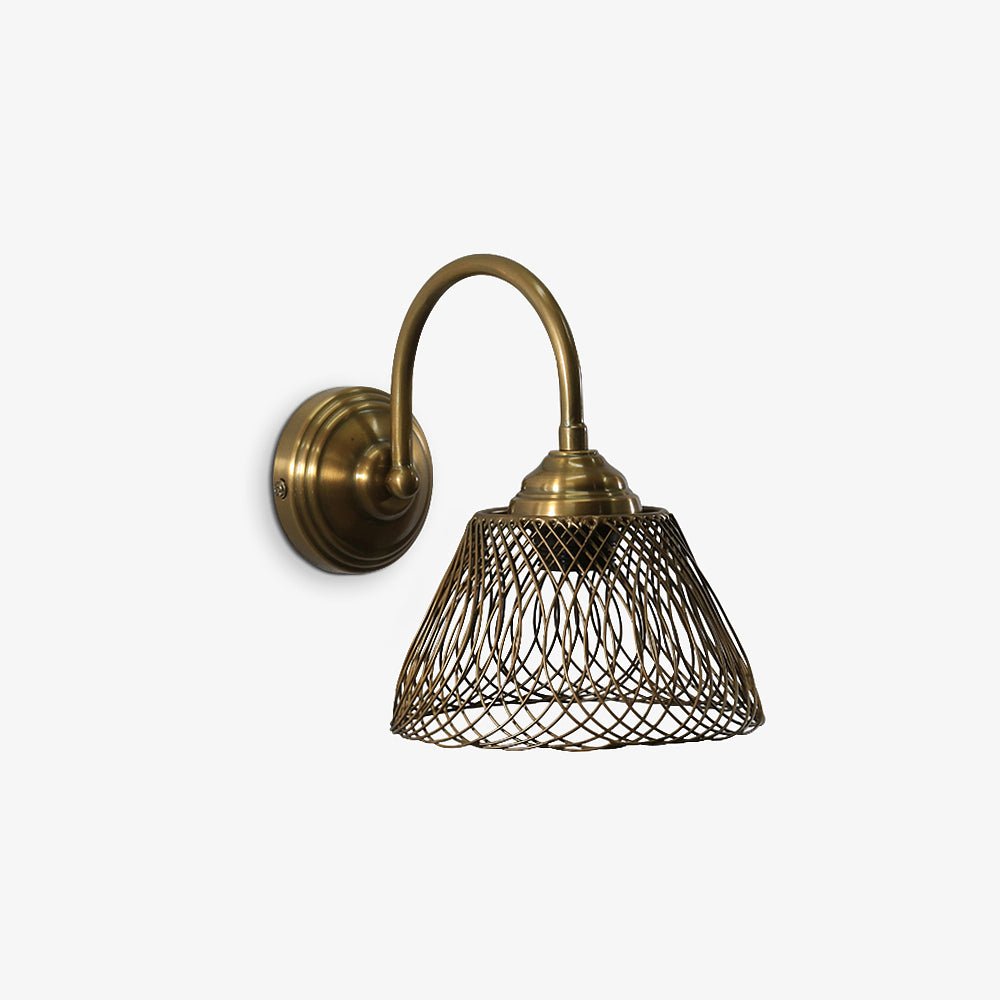 SUMIMA | מנורת קיר רשת ממתכת בגוון פליז