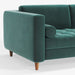 תמונה מזווית מספר 3 של המוצר KASHVI | ספה תלת מושבית קלאסית בגוון ירוק