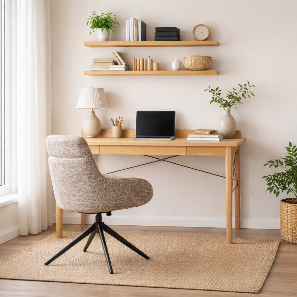 ELVO | שולחן עבודה מעץ עם מגירה, 110 ס"מ - KUALA