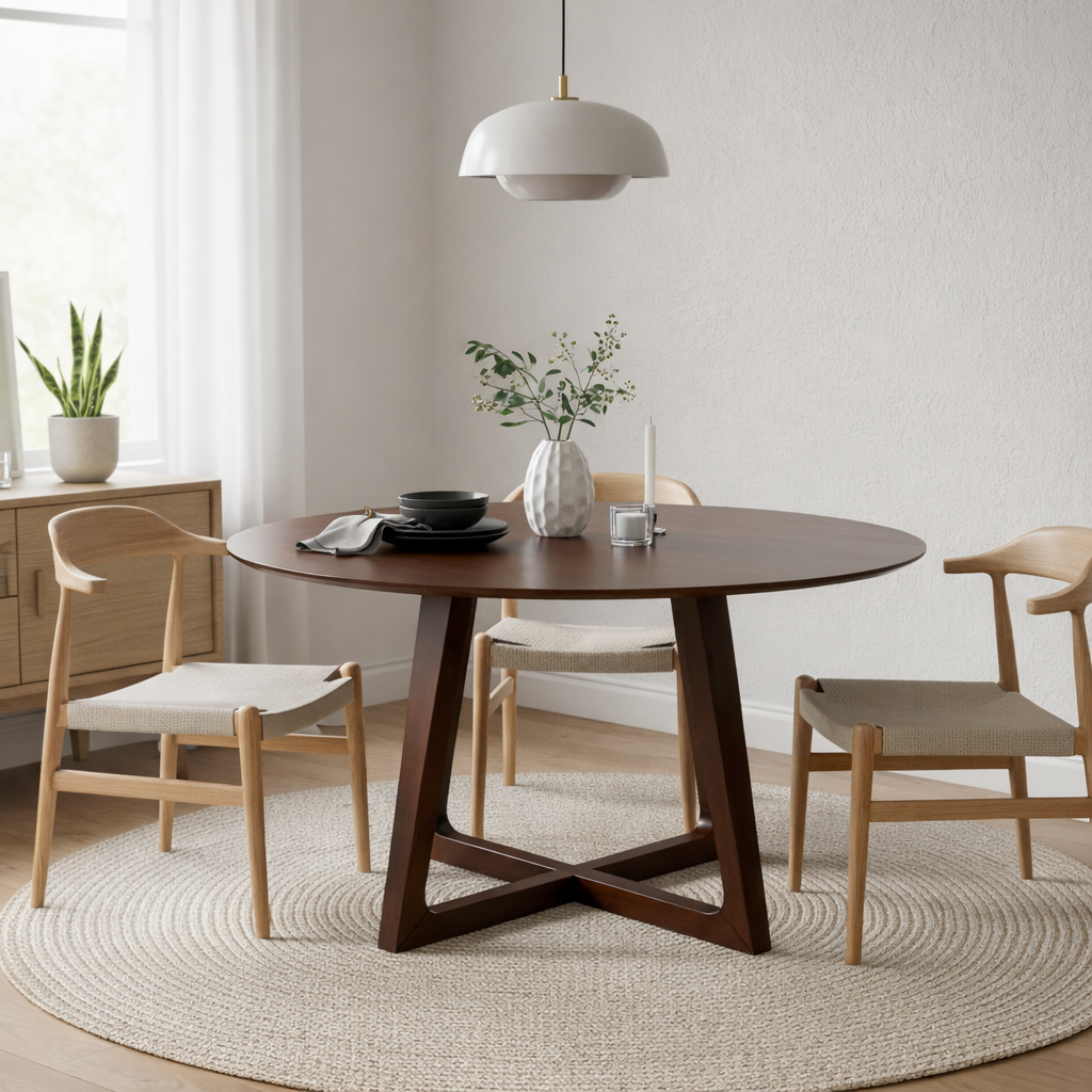 FRIRA | שולחן אוכל עגול קוטר 140 ס"מ, עד 8 סועדים - KUALA