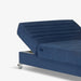 תמונה מזווית מספר 2 של המוצר LUTHEN | מיטה וחצי מתכווננת חשמלית בגוון כחול כהה, עם רגלי גלגלים