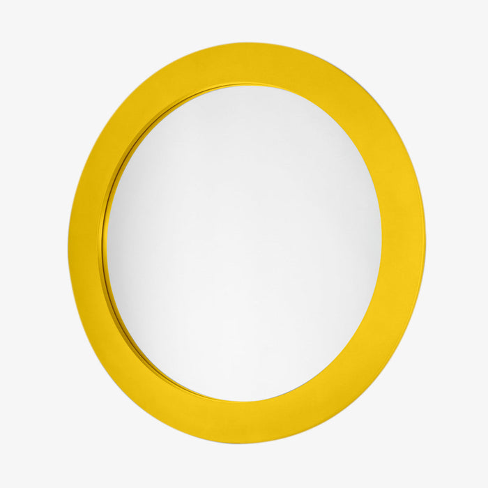 MILA | מראה עגולה עם מסגרת בגוון צהוב