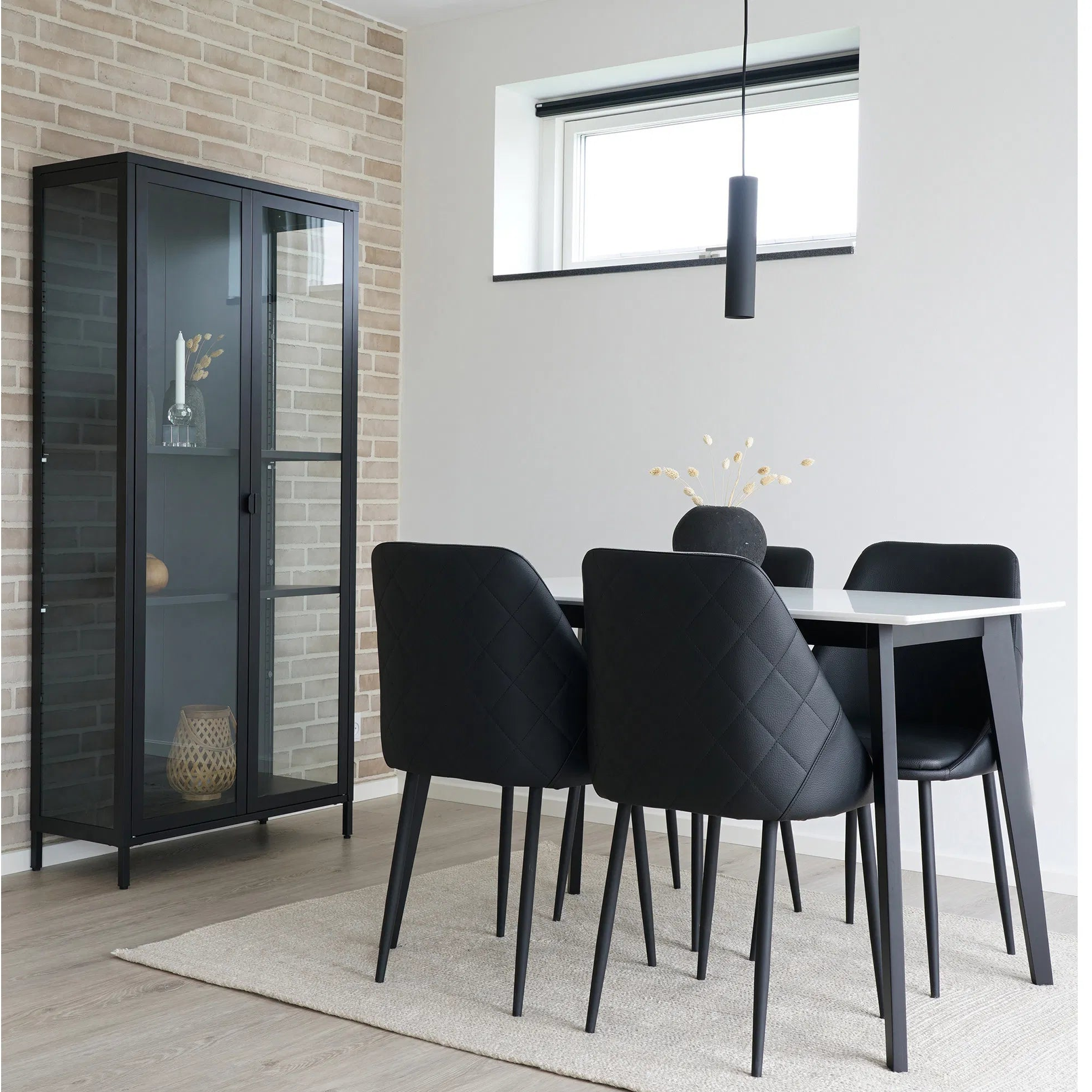 MINA | ספריית מדפים ממתכת, עם 2 דלתות זכוכית - KUALA