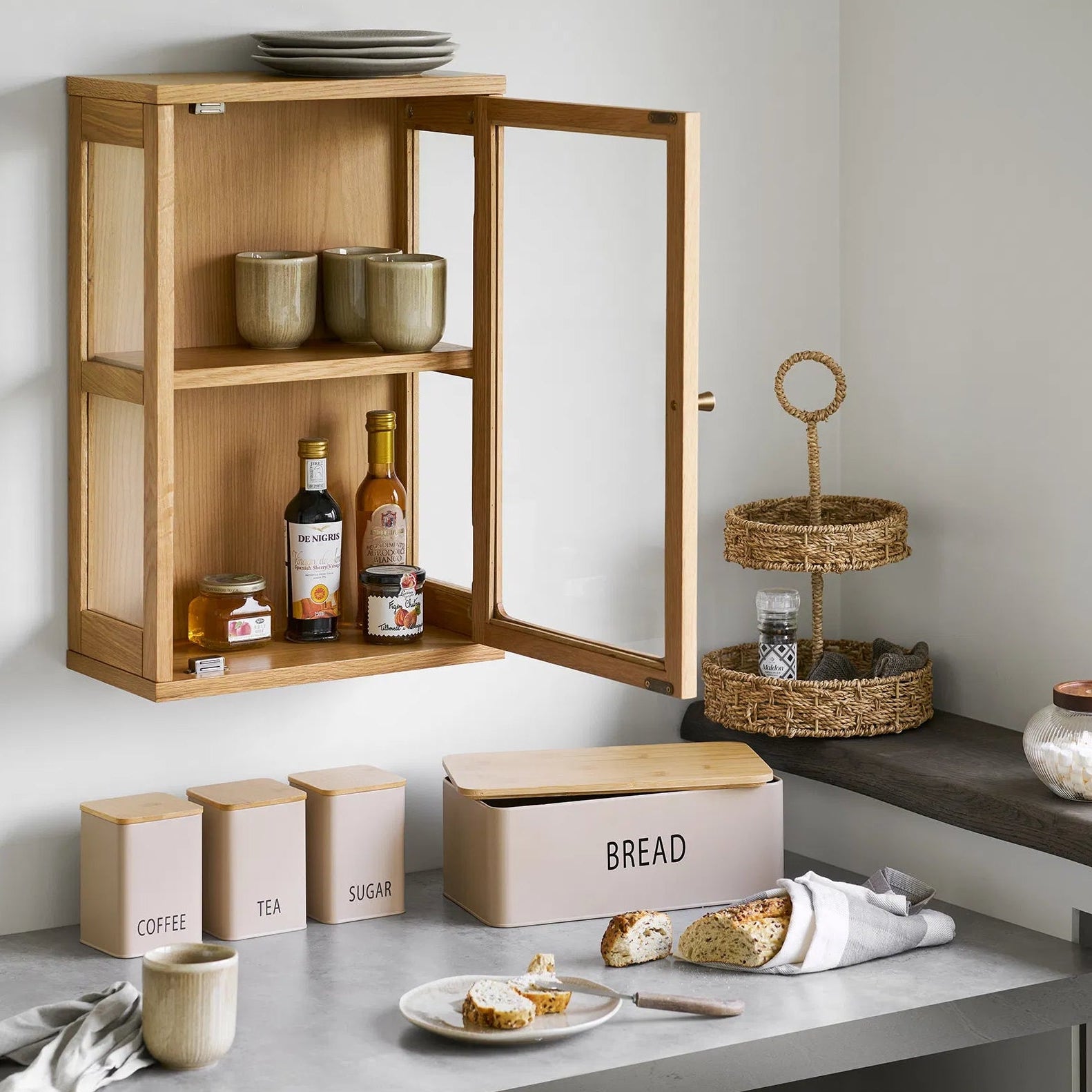 SYVI | יחידת מדפים לתליה מעץ אלון, 20/60 ס"מ - KUALA