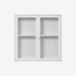 SALYO | יחידת אחסון תלויה ממתכת וזכוכית, עם 2 דלתות - KUALA