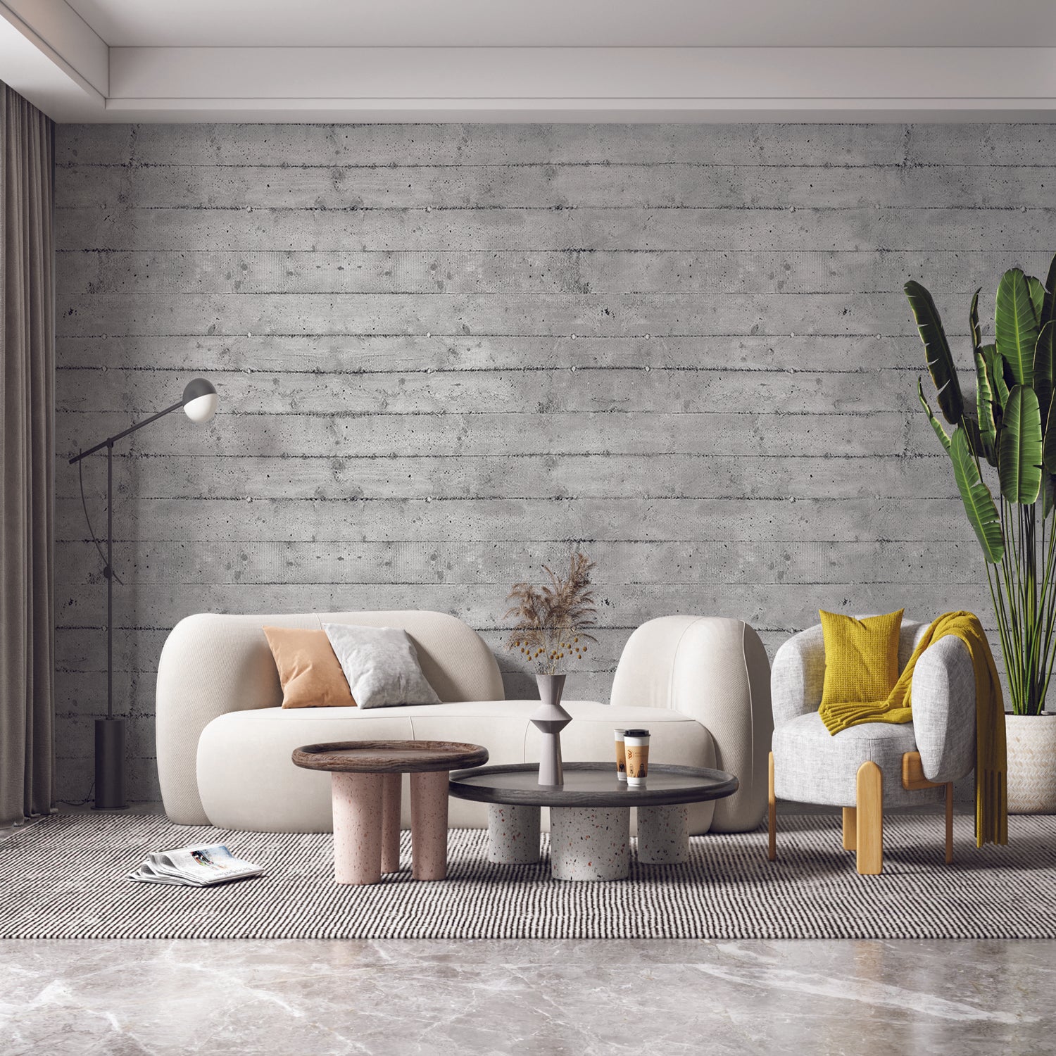 YARUX | טפט מראה בטון תעשייתי