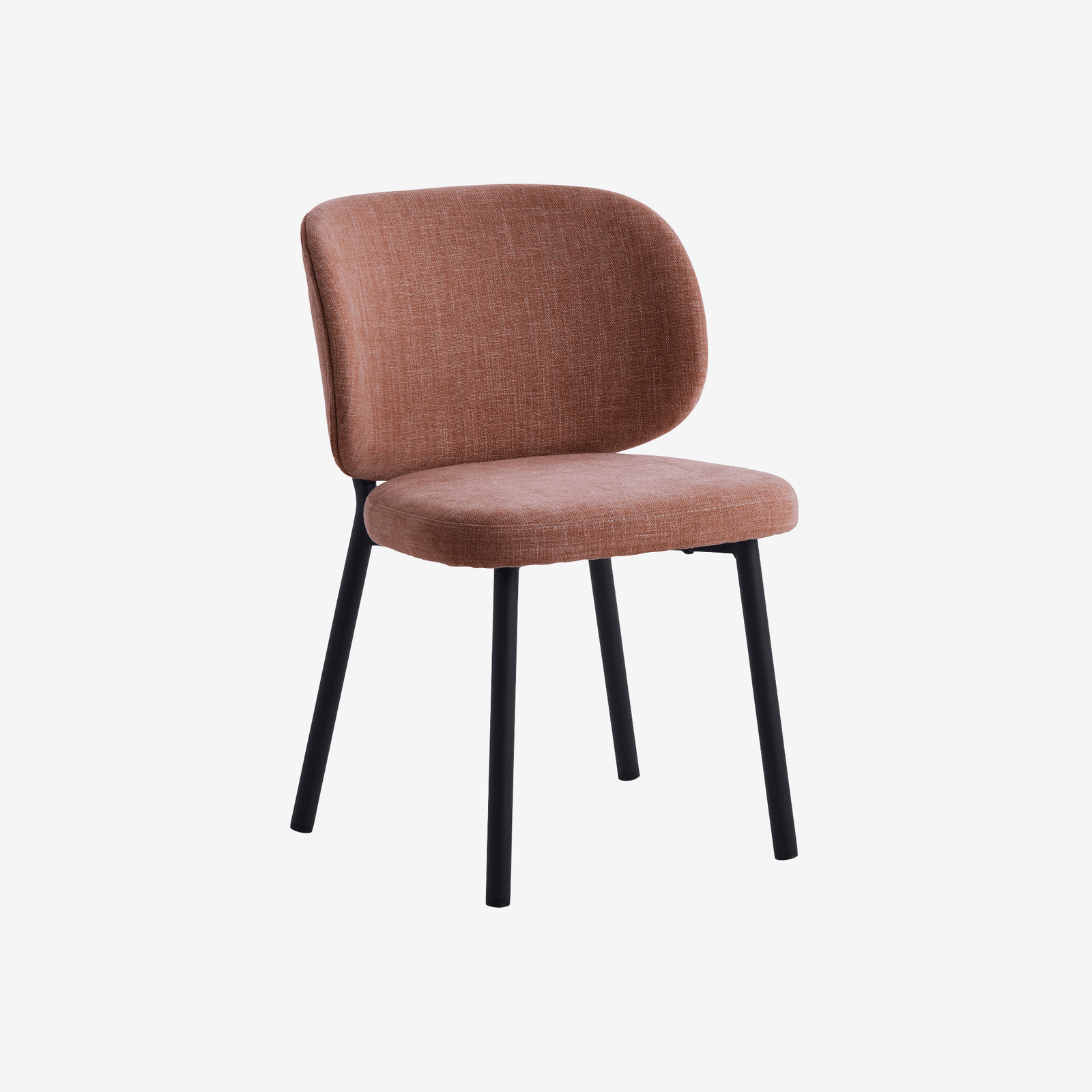 KONU | כיסא נורדי מרופד עם משענת מעוגלת