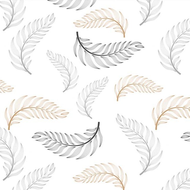 ZEGO | טפט עלים בגווני אפור וחום