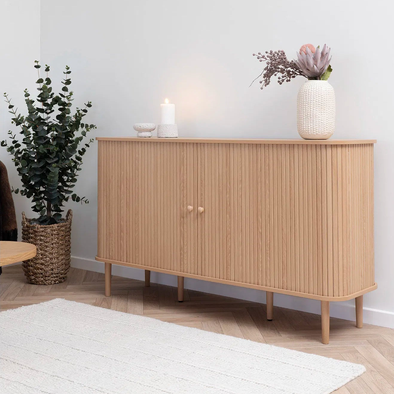 NOTE | שידת אחסון מעץ עם 2 דלתות - KUALA