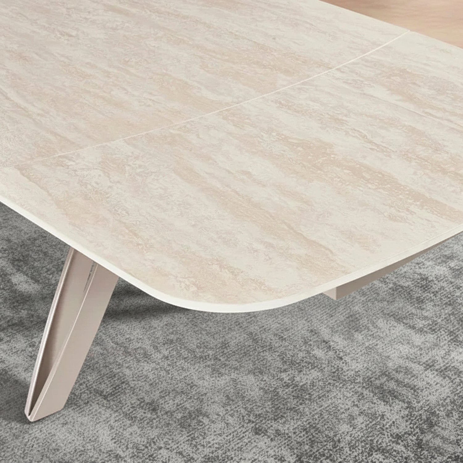 BERGLY | שולחן אוכל מלבני 200/95 ס"מ, נפתח ל-300 ס"מ, עד 14 סועדים