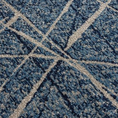 מעבר לעמוד מוצר MEPHO | שטיח מעוצב בסגנון מודרני בגווני כחול ובז'