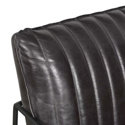 CORNO | כורסא מעוצבת בסגנון רטרו מרופדת עור - KUALA