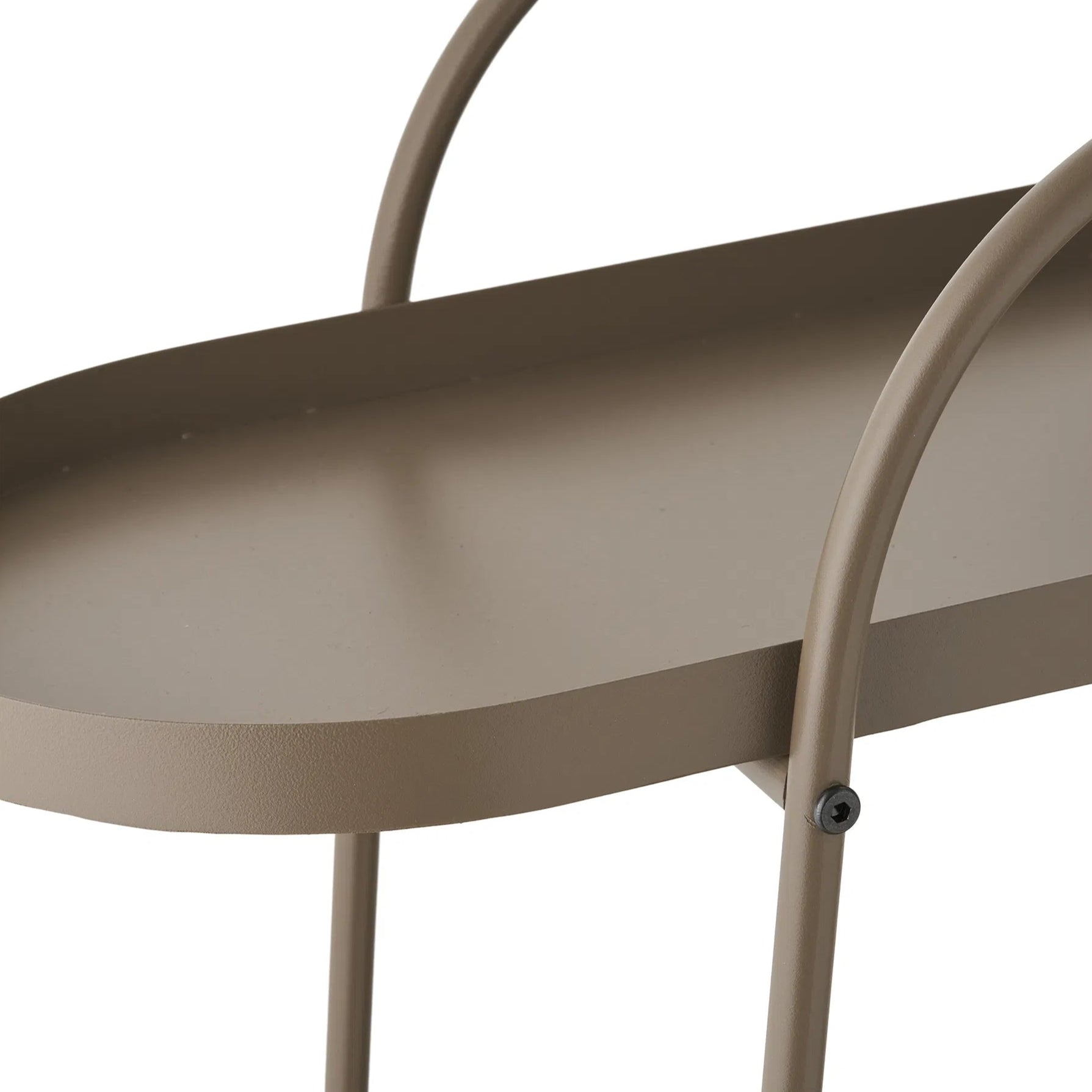 LINOTI | עגלת משקאות ממתכת עם שני מדפים