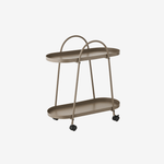LINOTI | עגלת משקאות ממתכת עם שני מדפים