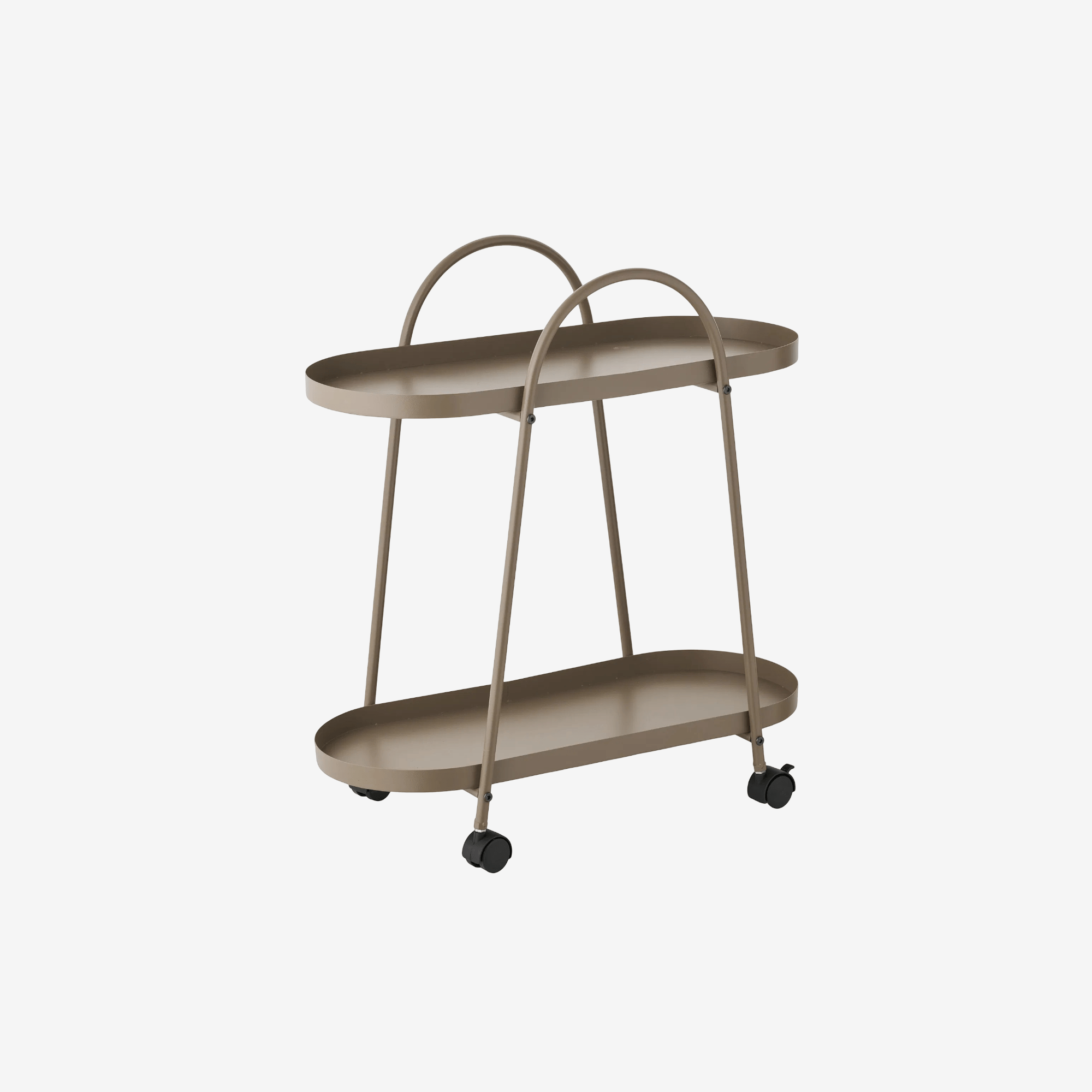 LINOTI | עגלת משקאות ממתכת עם שני מדפים