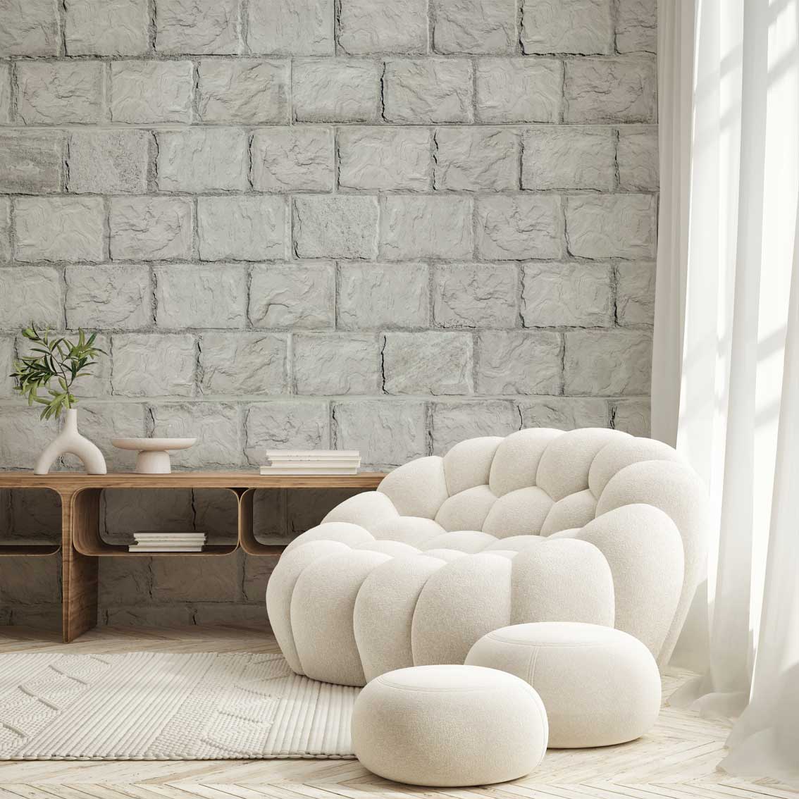 TERO | טפט לבני אבן אפורות