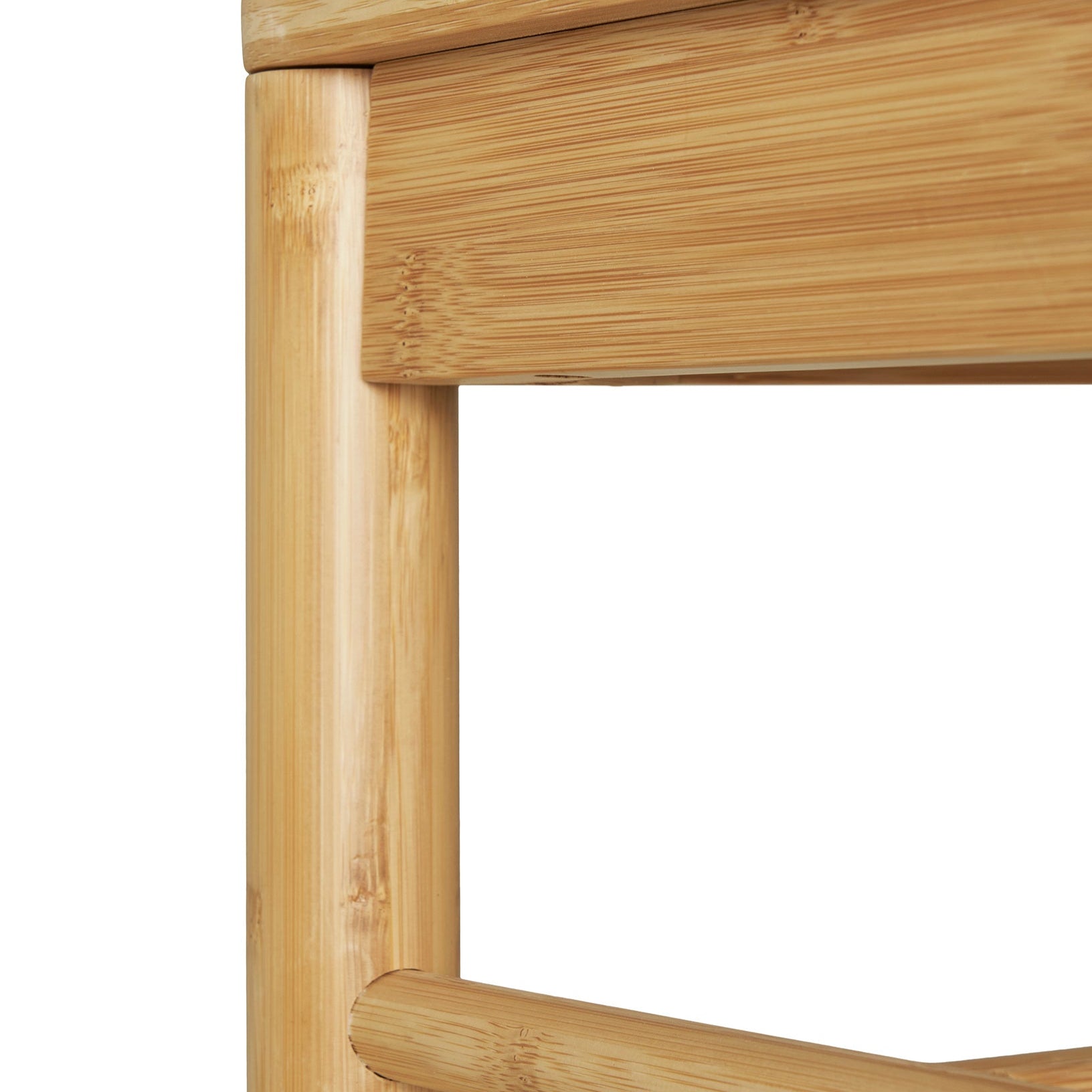 DORVA | מתלה בגדים מבמבוק וחבל, עם ספסל ומדף , 95/165 ס"מ