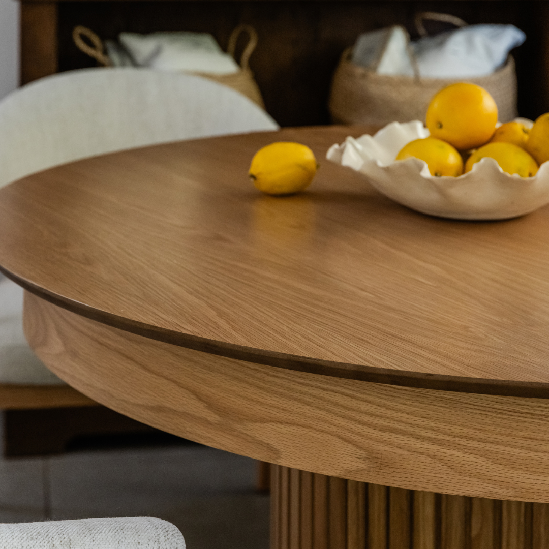 JANIS | שולחן אוכל עגול נפתח, מגיע בשני גדלים