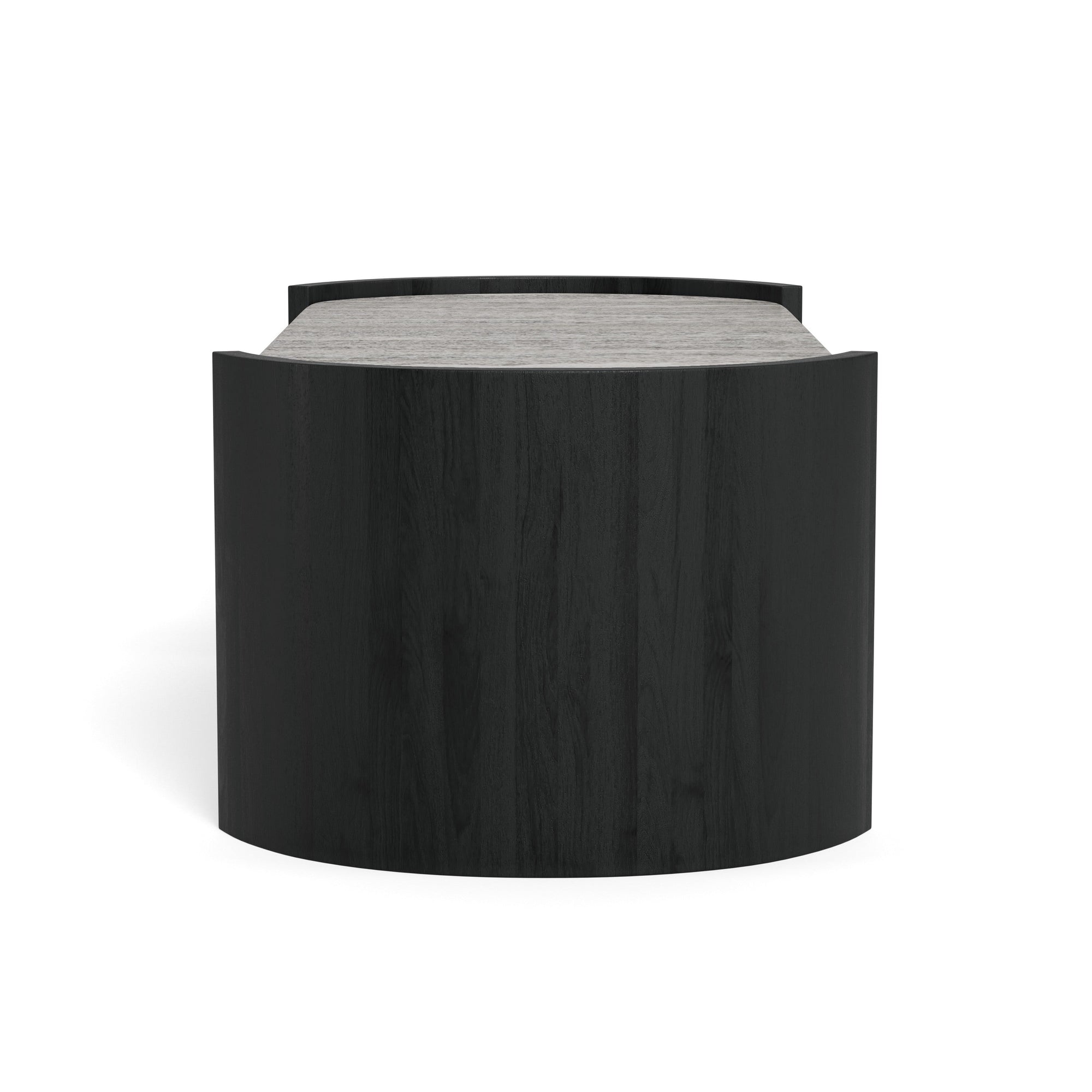 MINTO | שולחן סלון אובלי משיש ועץ מנגו, 125/60 ס"מ - KUALA