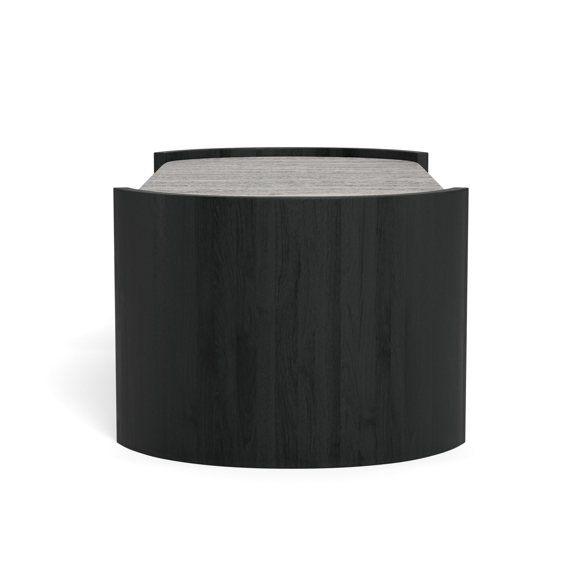 MINTO | שולחן סלון אובלי משיש ועץ מנגו, 125/60 ס"מ - KUALA