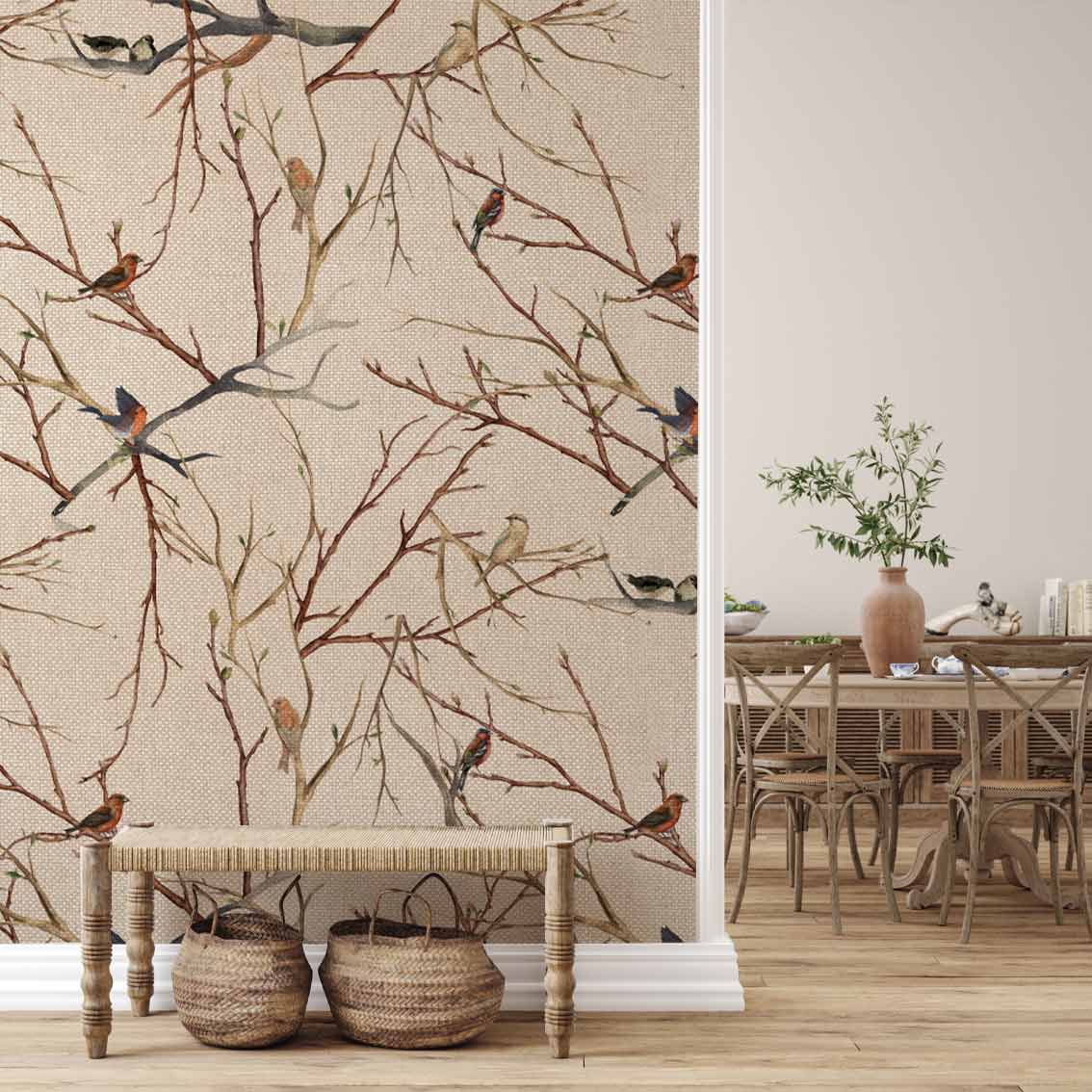 KEDED | טפט ענפים וציפורים