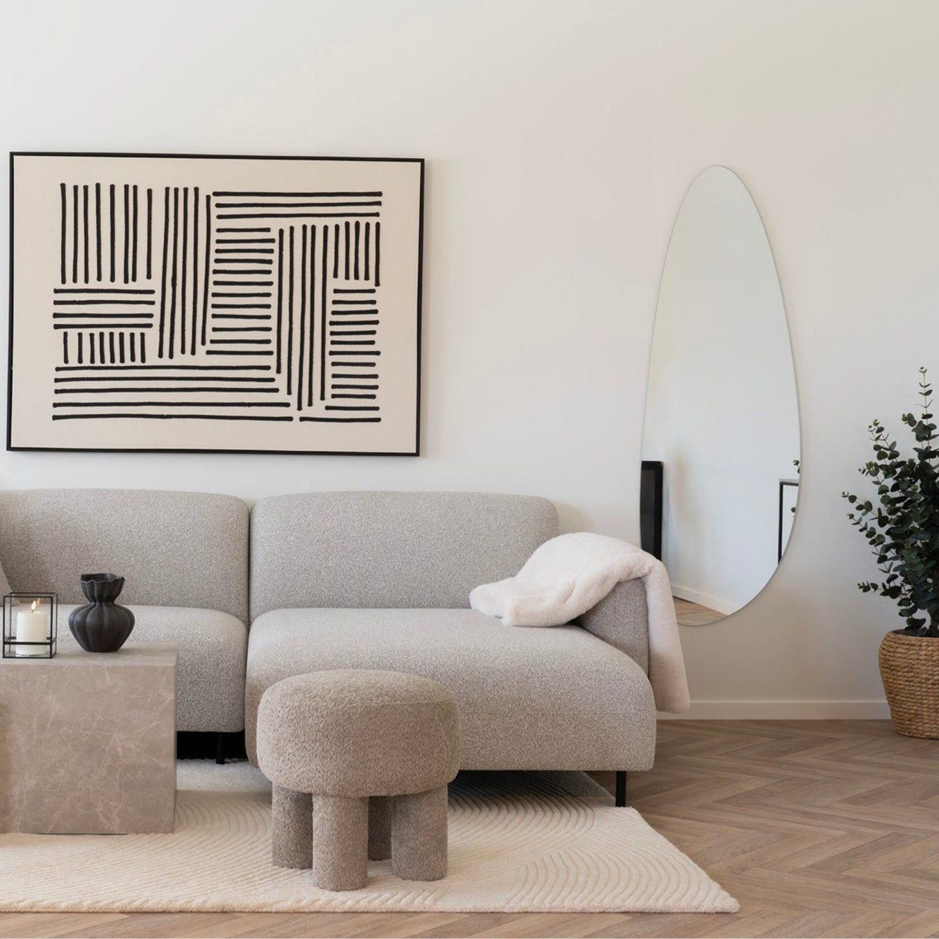 ARGO | שמיכה דמוי פרווה כפולה בגוון לבן - KUALA