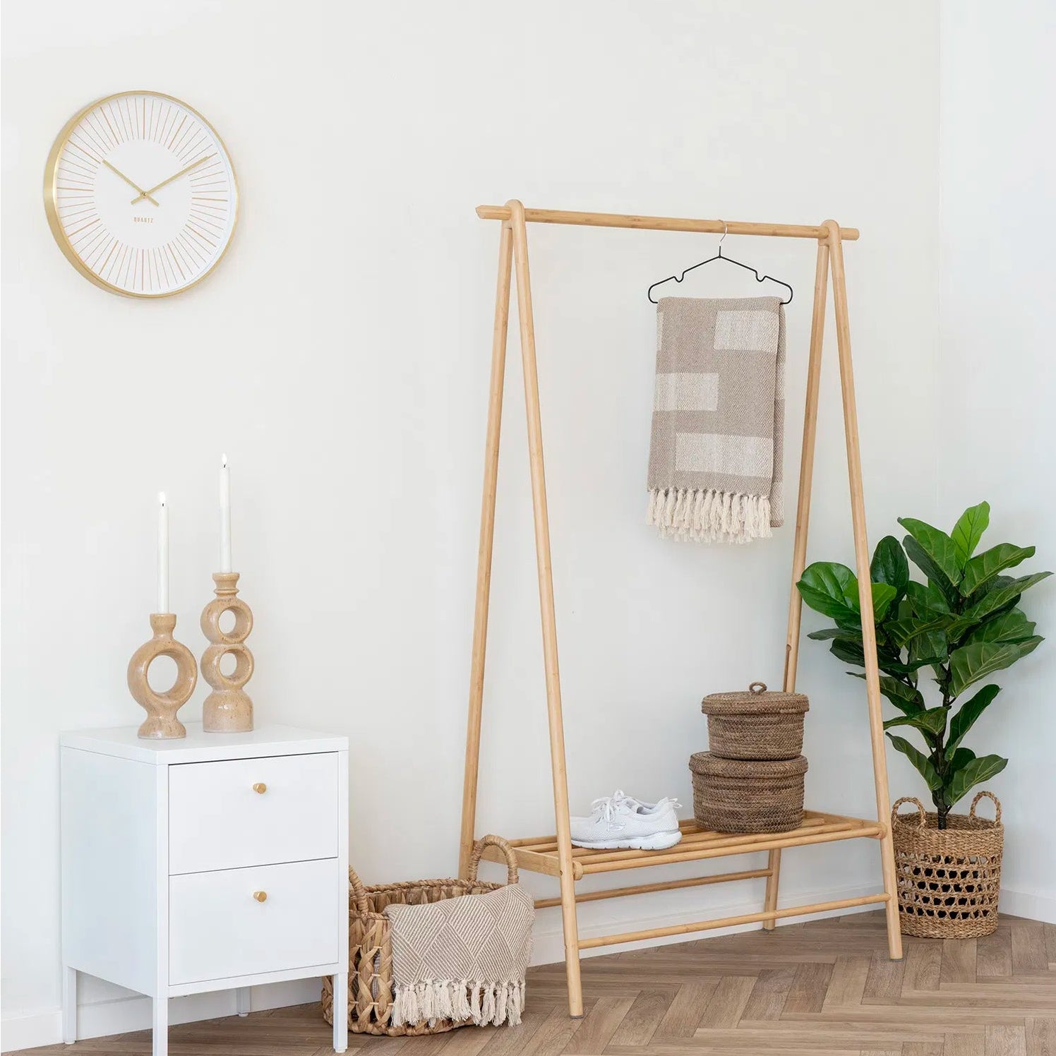 NIVO | 'שמיכה מכותנה ממוחזרת בגוון בז - KUALA