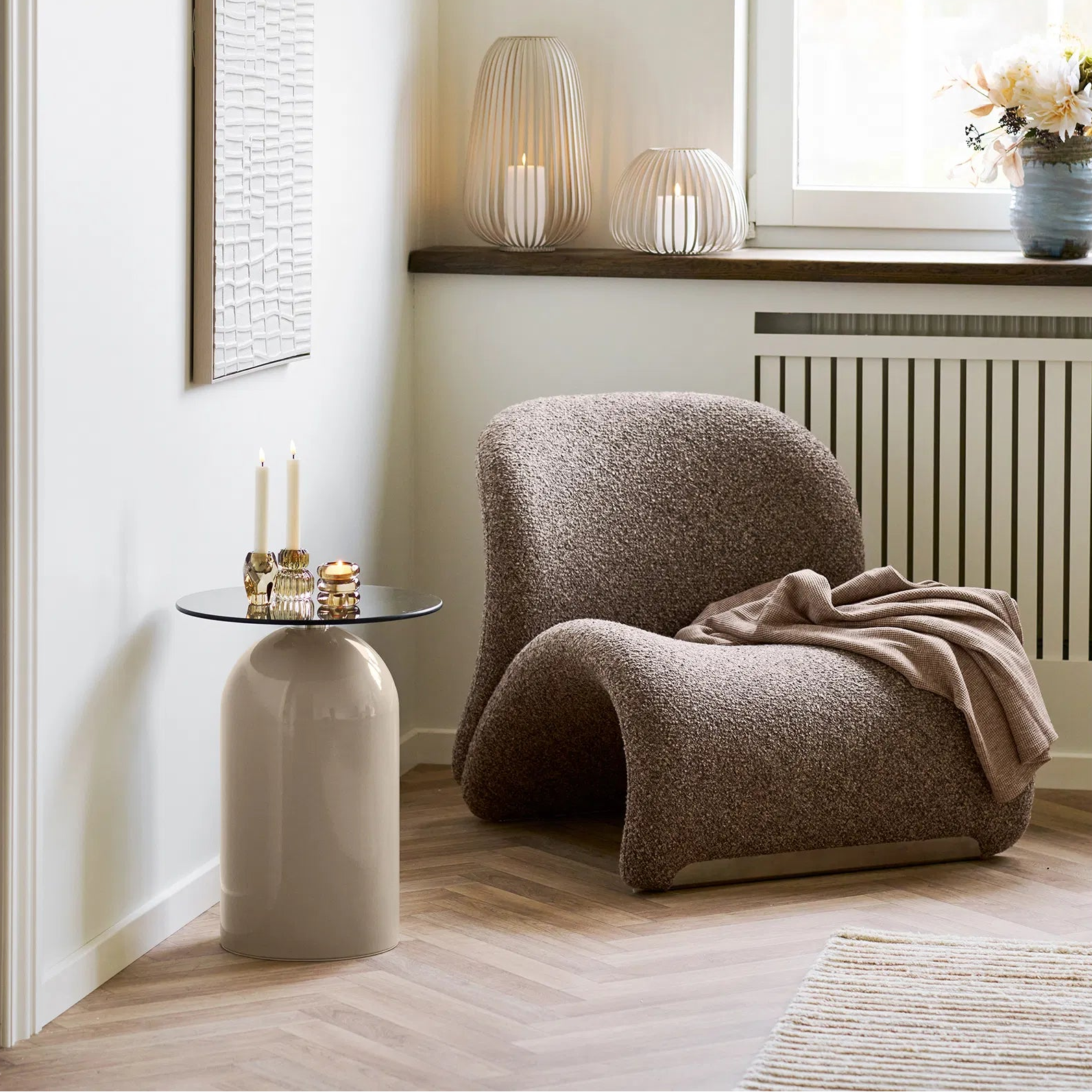 VORA | 'שמיכה מבד ויסקוזה בגוון בז - KUALA