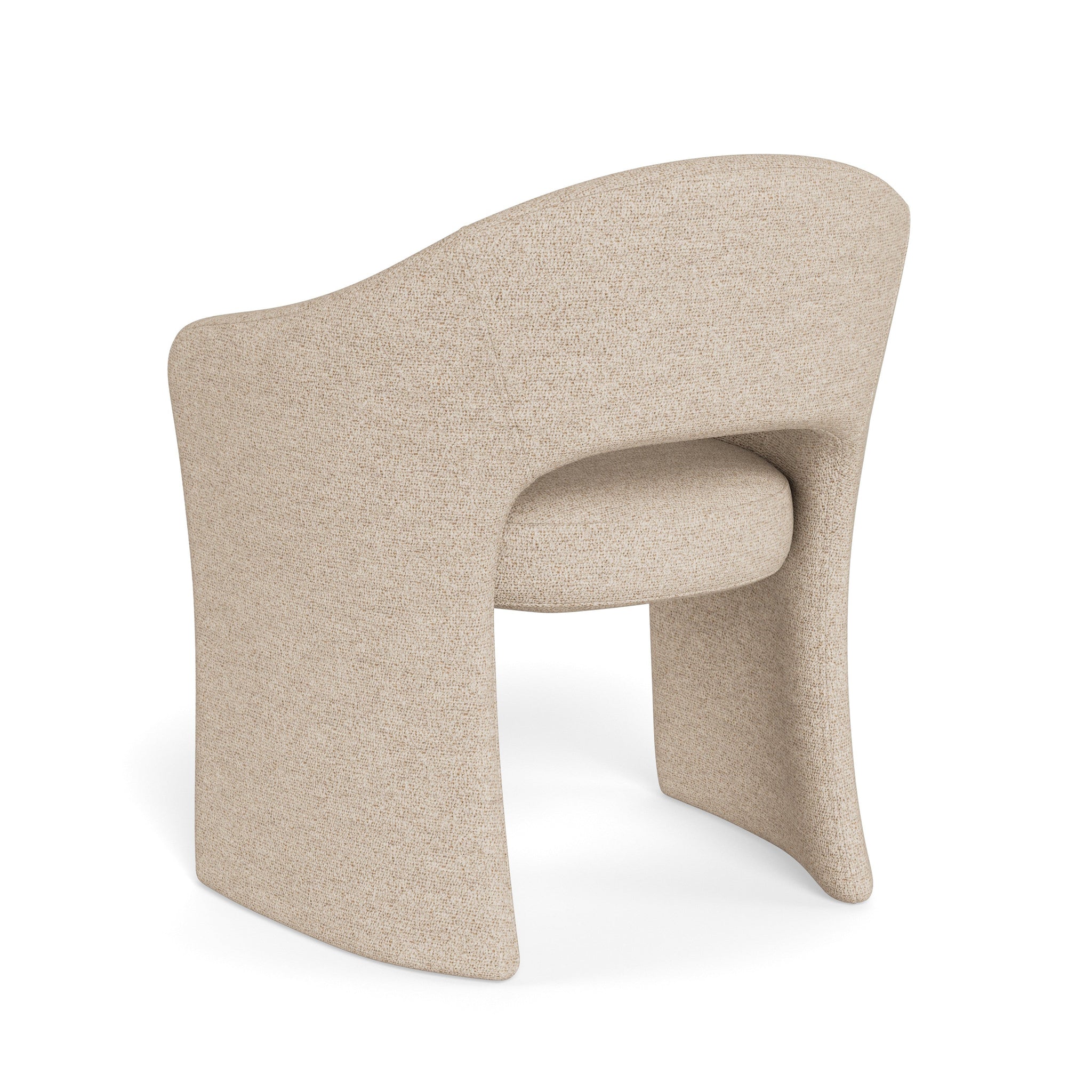 BRICKO | כיסא מרופד בבד בוקלה עם משענות יד - KUALA